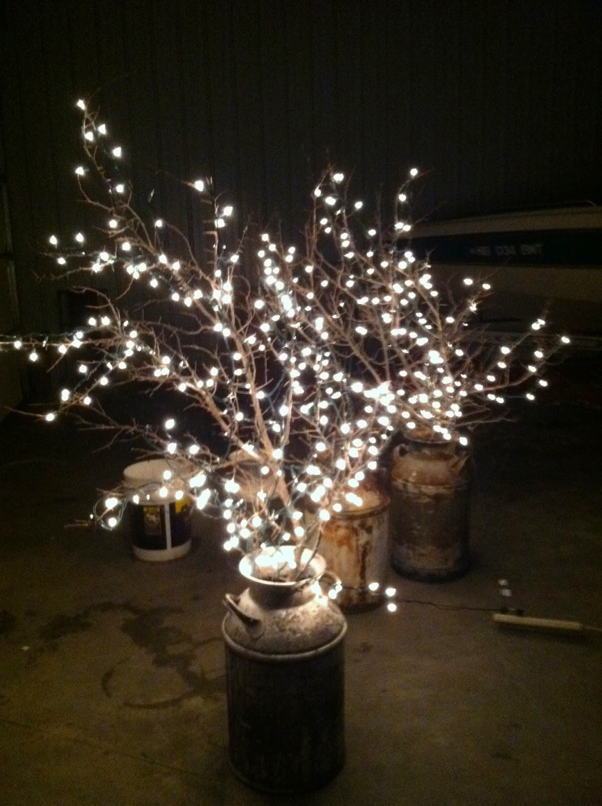 Best ideas about DIY Wedding Reception Lighting
. Save or Pin DIY Why Spend More Milk cans branches white lights Now.