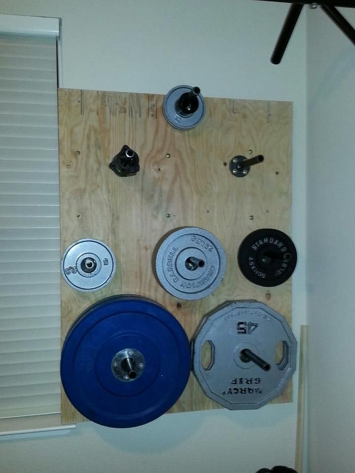 Best ideas about DIY Weight Plate Rack
. Save or Pin I Love Stuff DIY wall mounted weight plate storage Now.