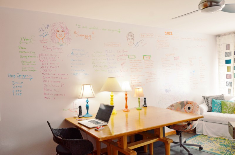 Best ideas about DIY Whiteboard Wall
. Save or Pin Mr Kate DIY whiteboard wall – write on your walls Now.