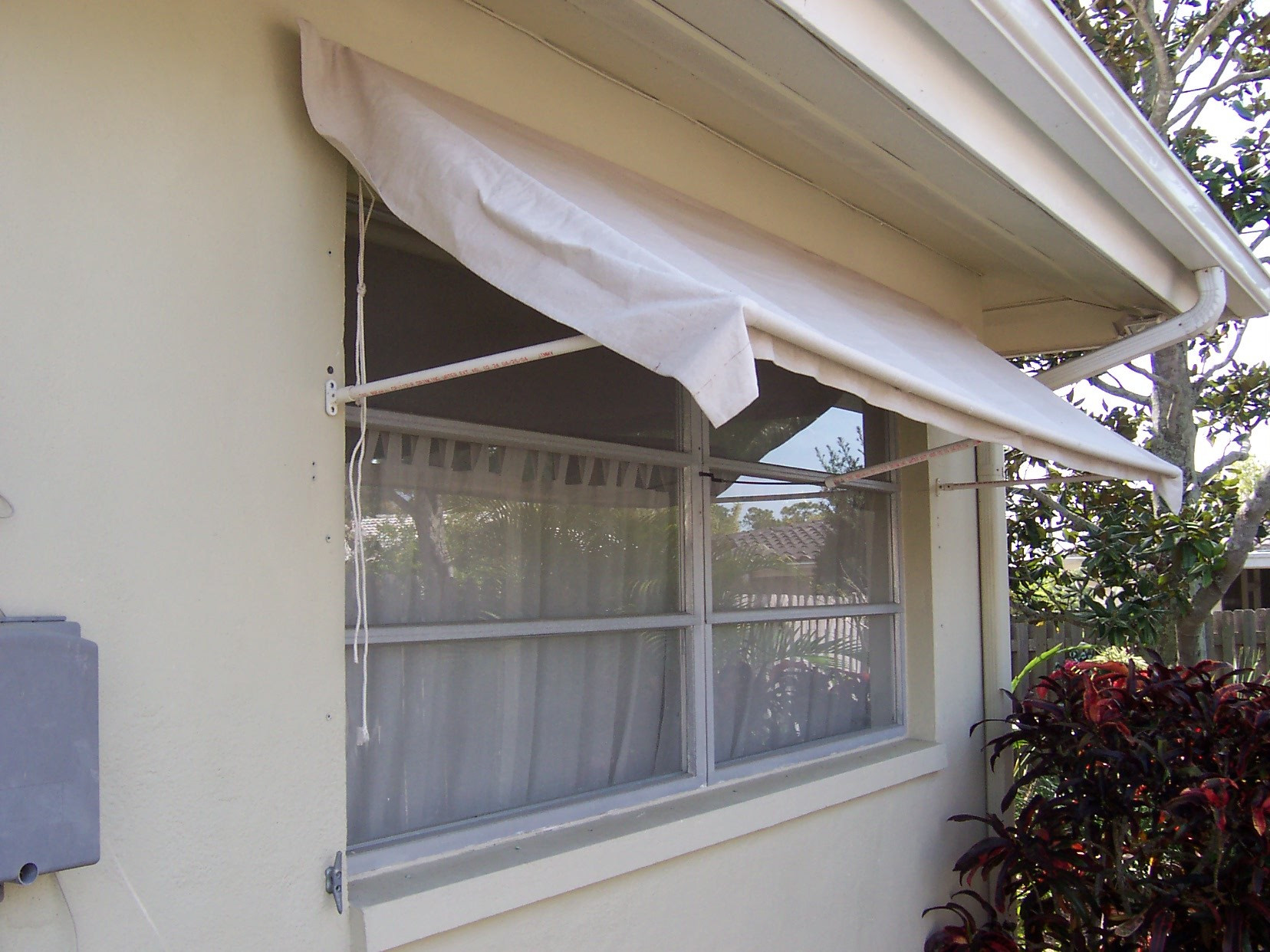Best ideas about DIY Window Awning Plans
. Save or Pin Retractable Window Awning Made of PVC Frame & Drop Cloth Now.