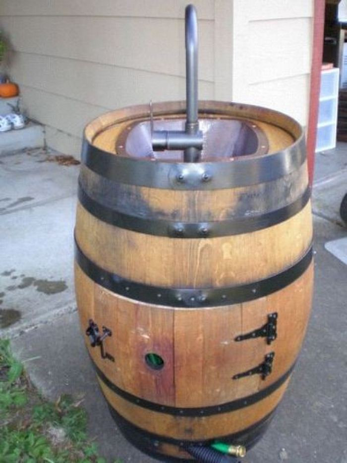 Best ideas about DIY Wine Barrel
. Save or Pin DIY Wine Barrel Outdoor Sink Now.