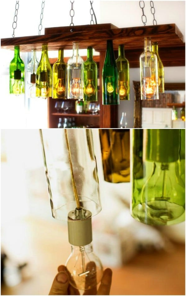 Best ideas about DIY Wine Bottle Chandelier
. Save or Pin 50 Brilliant Repurposing Ideas To Turn Old Kitchen Items Now.