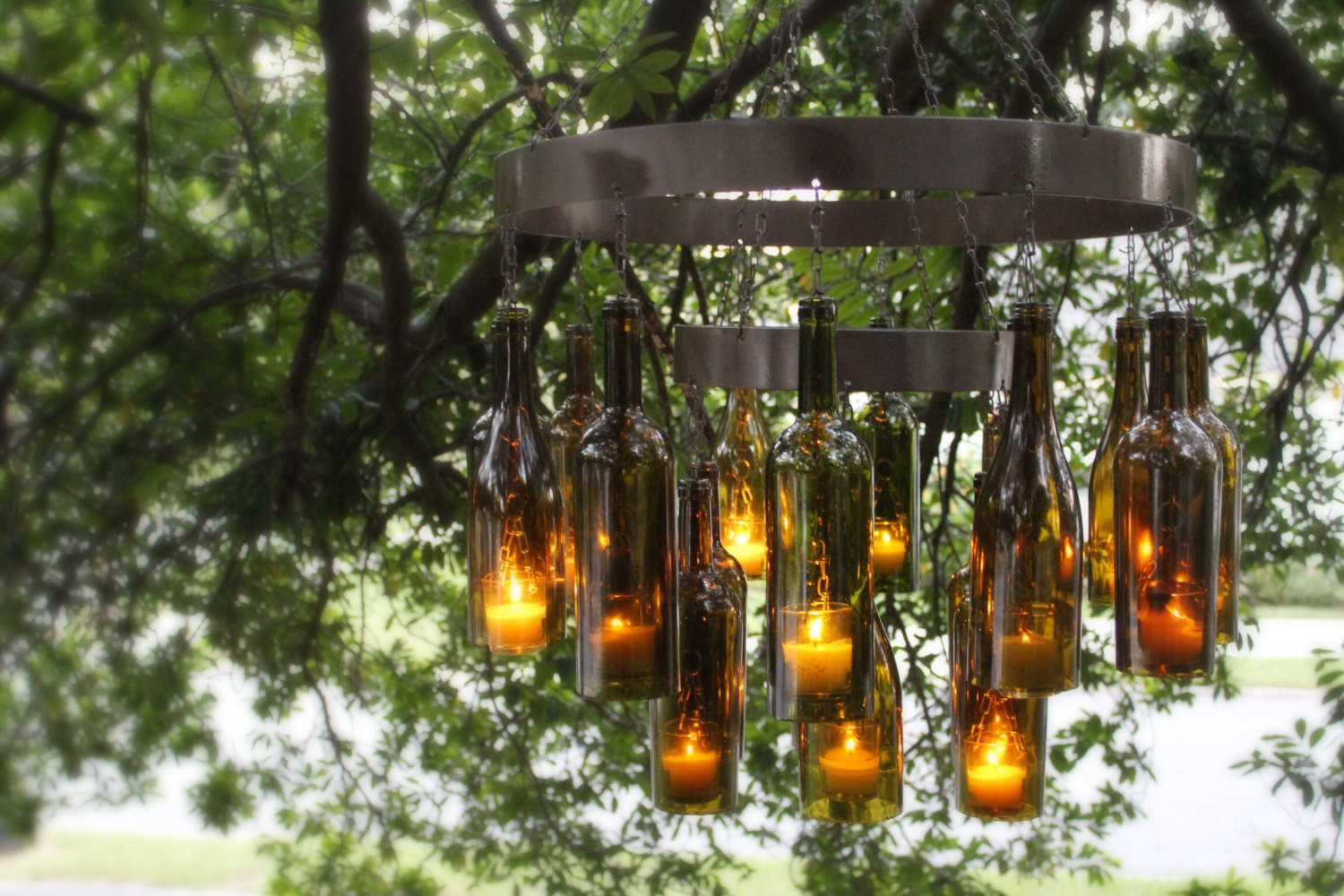 Best ideas about DIY Wine Bottle Chandelier
. Save or Pin Unique Chandeliers Made Out Recycled Wine Bottles Now.