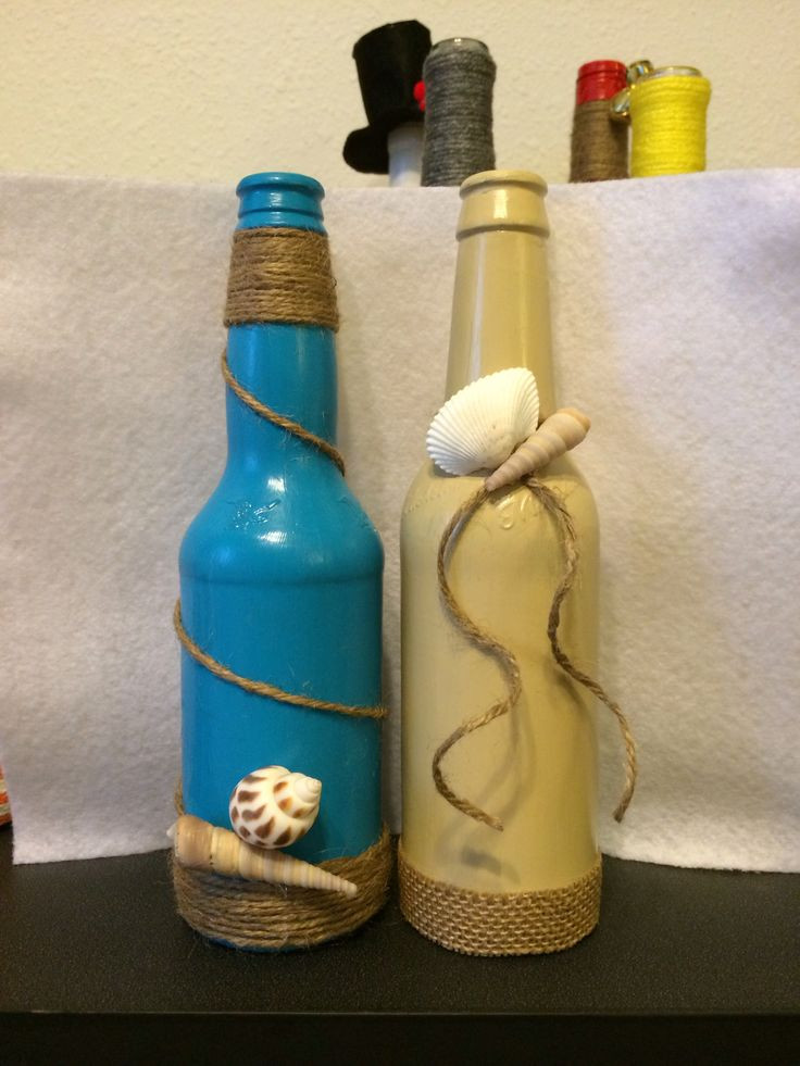 Best ideas about DIY Wine Bottle Crafts
. Save or Pin Beach themed wrapped beer bottles Now.