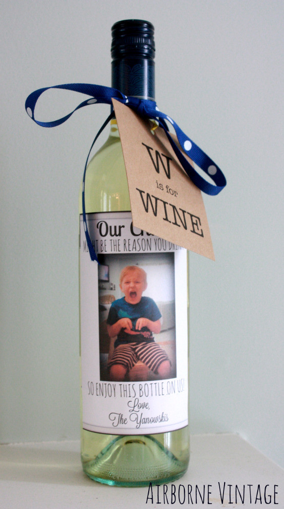 Best ideas about DIY Wine Bottle Labels
. Save or Pin DIY Wine Bottle Label & Flash Card Gift Tag for Teacher’s Now.