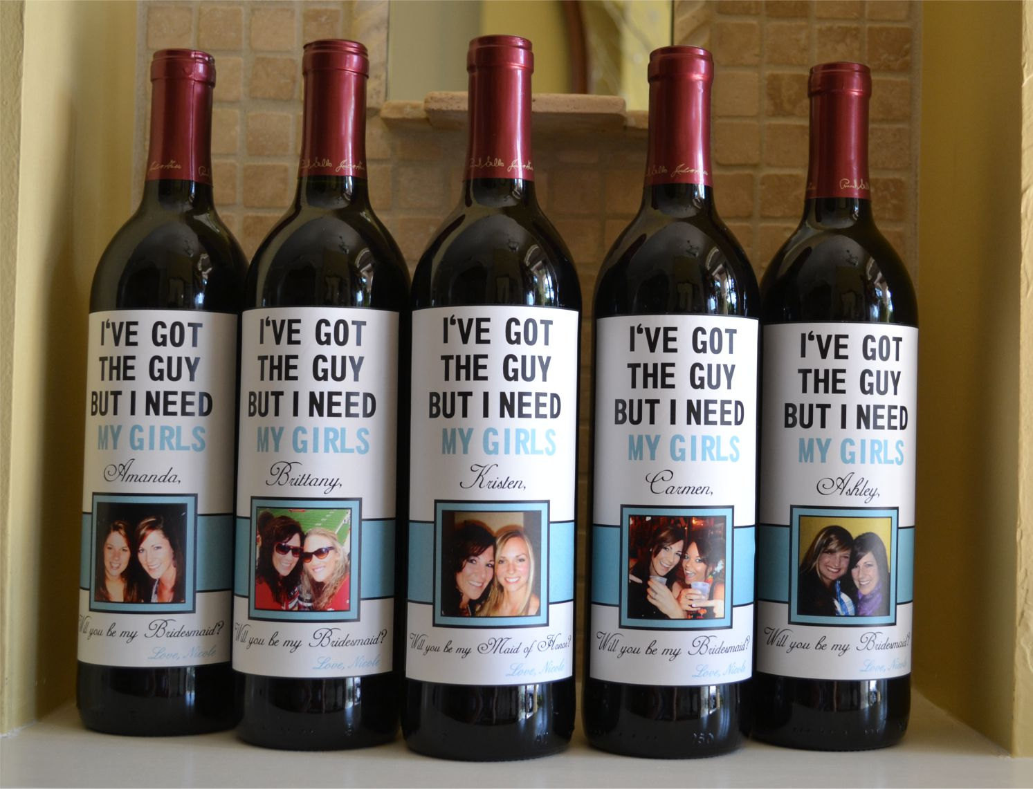 Best ideas about DIY Wine Bottle Labels
. Save or Pin Corin Bakes DIY Wine Labels Will you be my Bridesmaid Now.