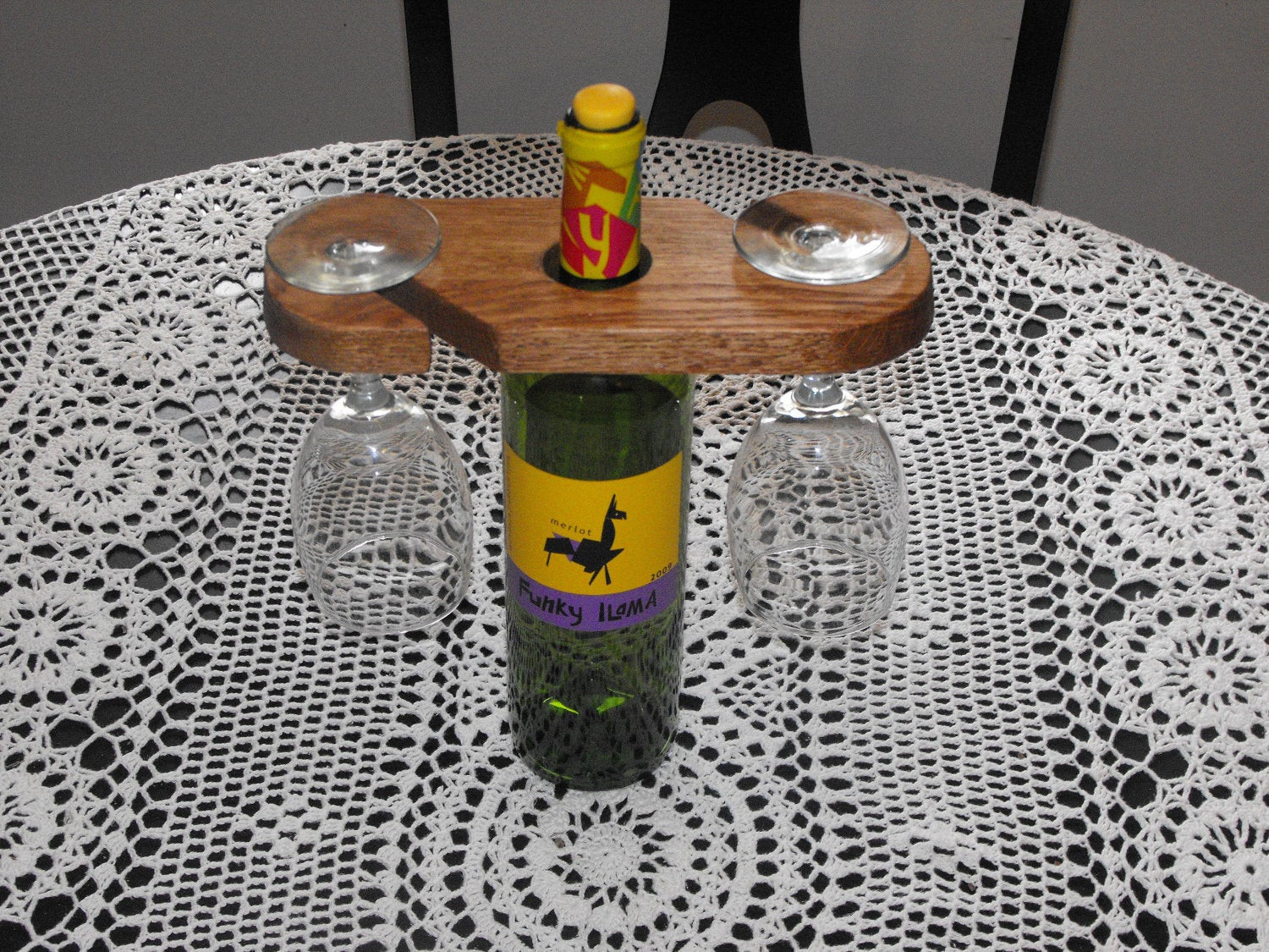 Best ideas about DIY Wine Glass Holder
. Save or Pin Wine bottle glass holder wood handmade DIY home by BaleandBleu Now.