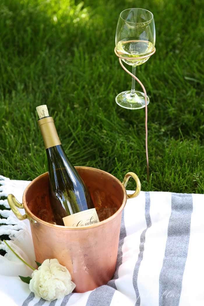 Best ideas about DIY Wine Glass Holder
. Save or Pin DIY Wine Stakes Glass Holder Now.