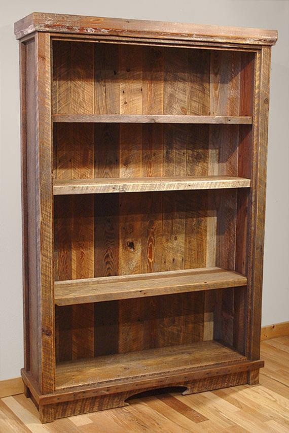 Best ideas about DIY Wood Bookshelves
. Save or Pin Reclaimed barn wood Rustic Heritage Bookcase Now.