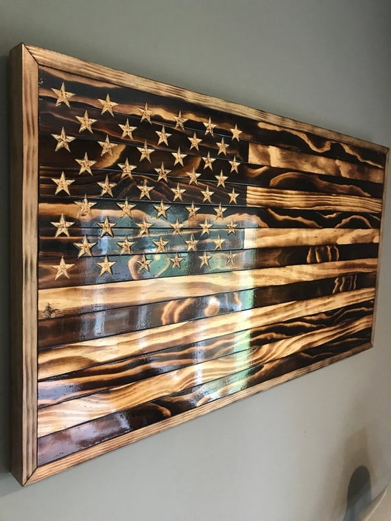 Best ideas about DIY Wood Burned American Flag
. Save or Pin Handmade Burned Wood American Flag Now.