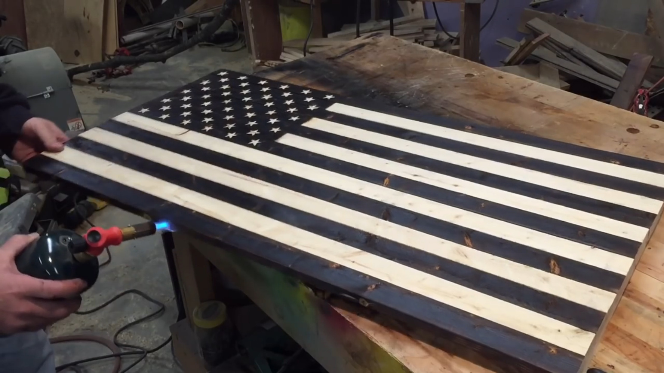 Best ideas about DIY Wood Burned American Flag
. Save or Pin Rustic Torched American Flag DIY Project The Furrminator Now.