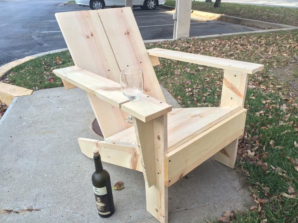 Best ideas about DIY Wood Chairs
. Save or Pin DIY homemade wooden chair with built in wine glass holder Now.