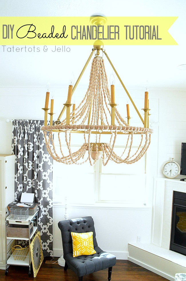 Best ideas about DIY Wood Chandelier
. Save or Pin How to Make a DIY Wood Beaded Chandelier Tatertots Now.