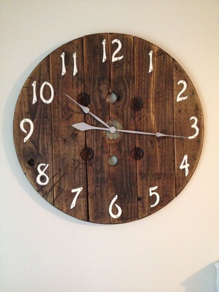 Best ideas about DIY Wood Clock
. Save or Pin DIY clock made from a wooden spool Now.