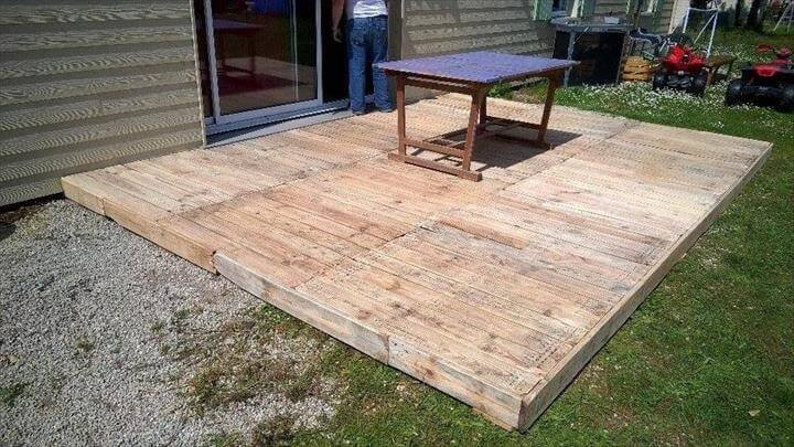 Best ideas about DIY Wood Decking
. Save or Pin Pallet Deck DIY Patio Furniture Now.