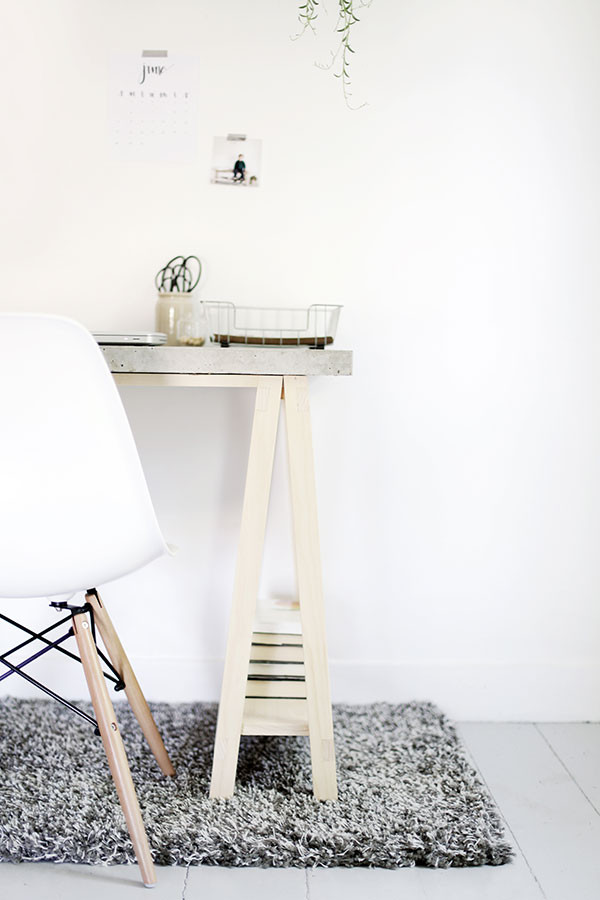 Best ideas about DIY Wood Desk Top
. Save or Pin DIY Concrete Desktop with Wooden Legs Now.