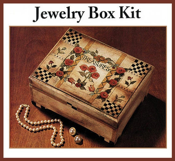 Best ideas about DIY Wood Jewelry Box
. Save or Pin Primitive Folk Art DIY Wooden Jewelry Box Kit with Box Now.