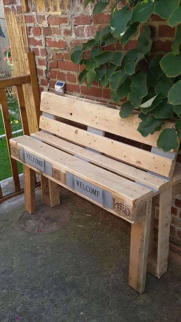 Best ideas about DIY Wood Pallet Bench
. Save or Pin 8 DIY Outdoor Pallet Sitting Furniture Ideas Now.