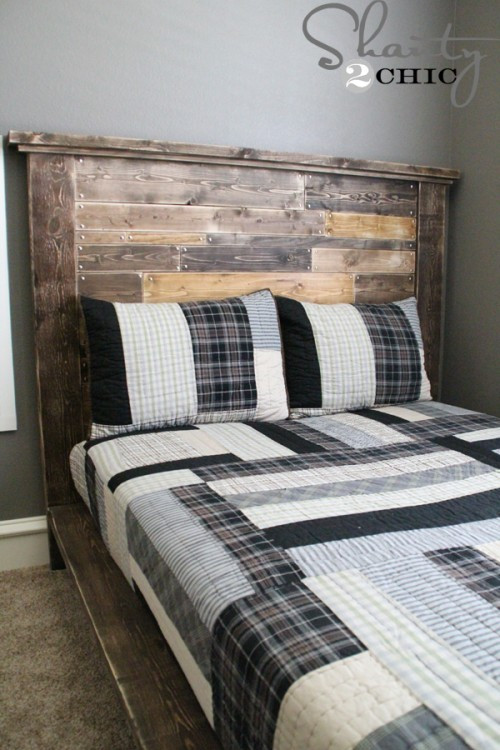 Best ideas about DIY Wood Pallet Headboard
. Save or Pin DIY Planked Headboard Shanty 2 Chic Now.