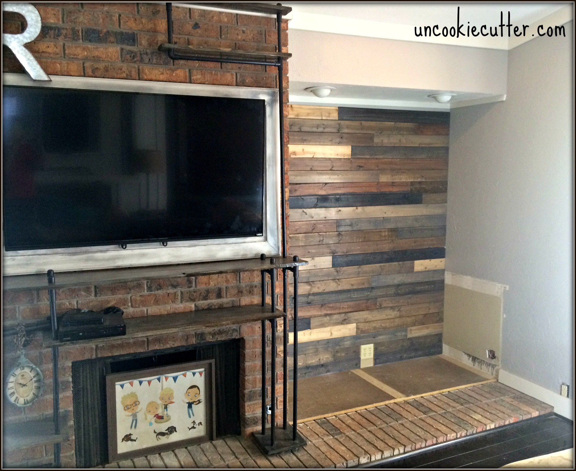 Best ideas about DIY Wood Panel Walls
. Save or Pin Mixed Wood Wall Easy & Cheap DIY Uncookie Cutter Now.
