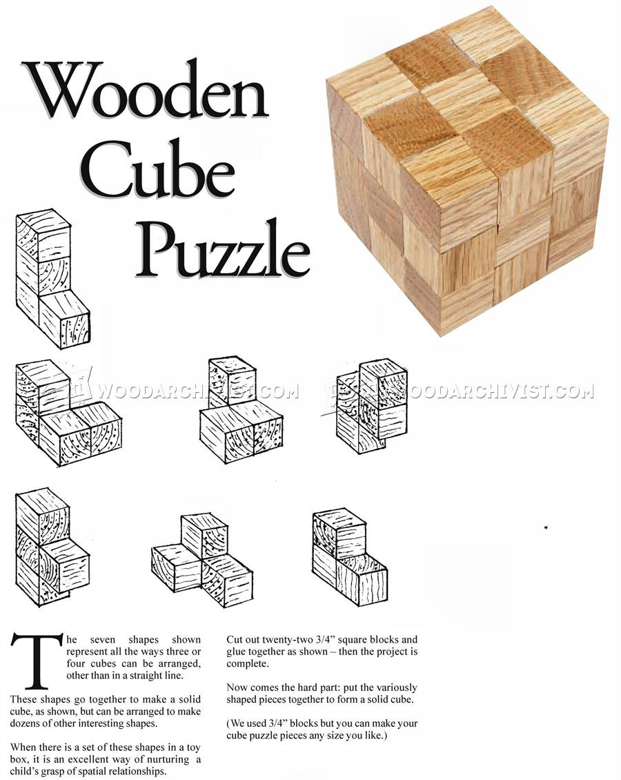 Best ideas about DIY Wood Puzzles
. Save or Pin DIY Wooden Cube Puzzle • WoodArchivist Now.