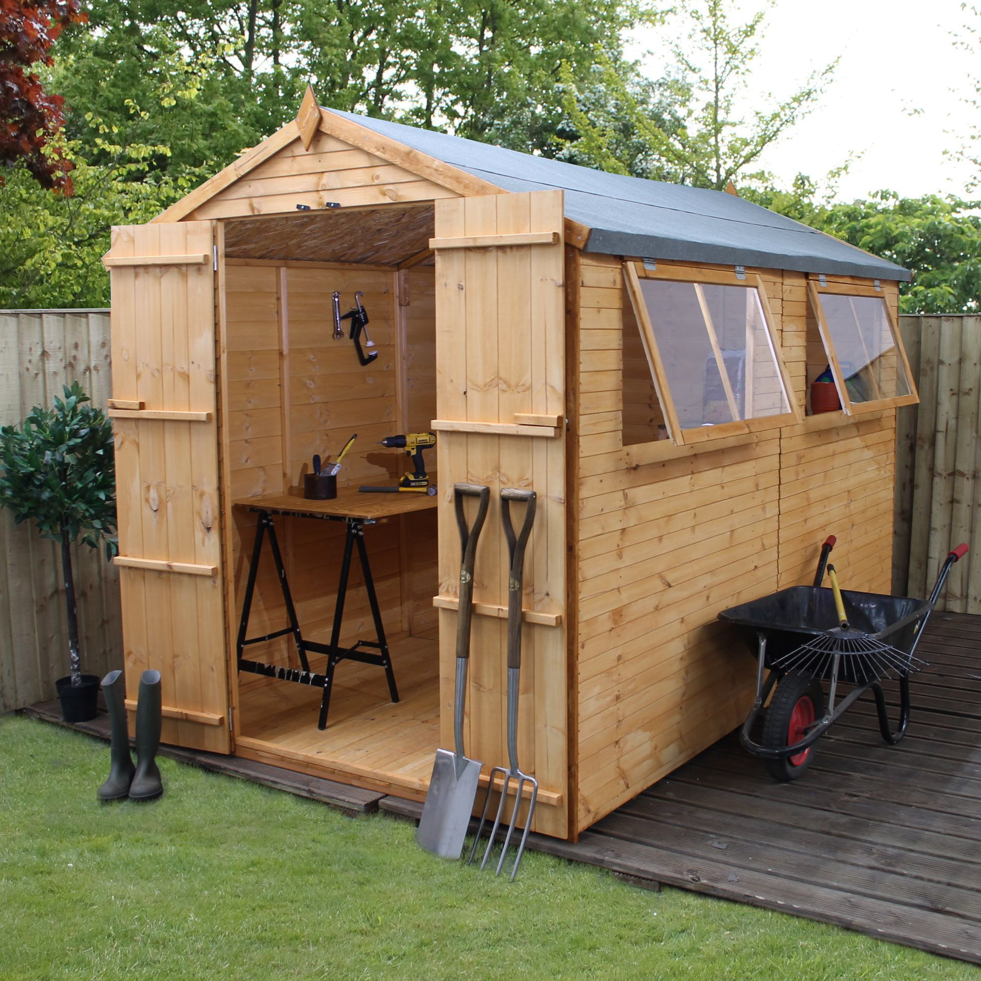 Best ideas about DIY Wood Shed
. Save or Pin 10X6 Apex Shiplap Wooden Shed Departments Now.