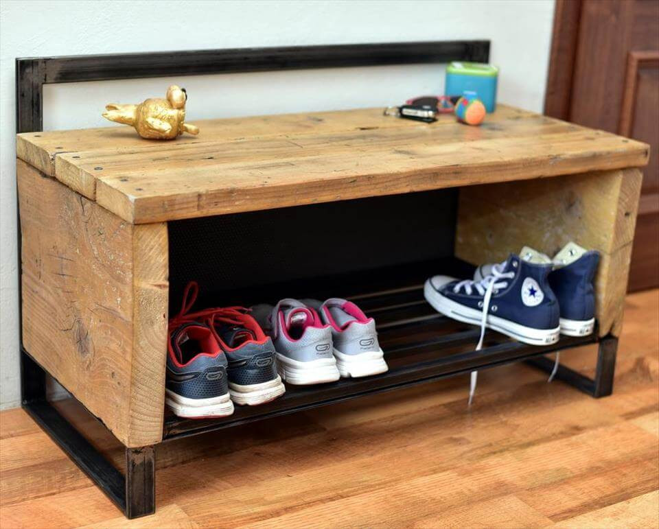 Best ideas about DIY Wood Shoe Rack
. Save or Pin Reclaimed Wood Pallet Shoe Rack Now.