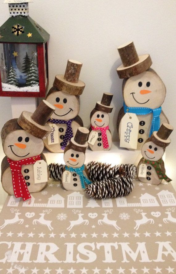 Best ideas about DIY Wood Snowman
. Save or Pin Log snowman unique rustic Christmas decoration by Now.