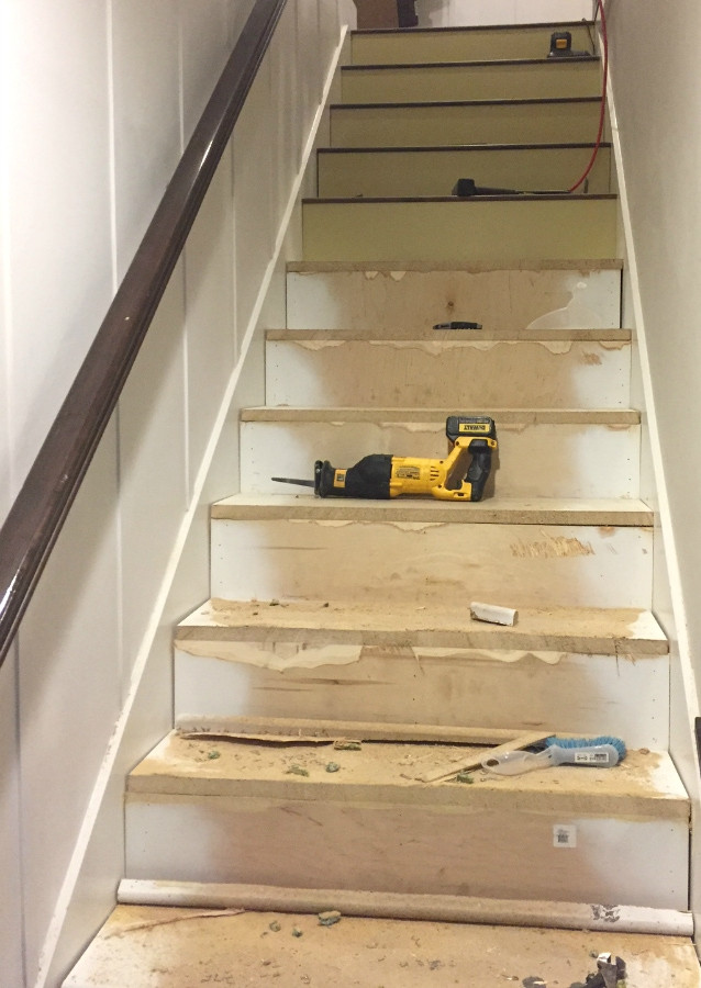 Best ideas about DIY Wood Stairs
. Save or Pin Stairway Makeover Swapping Carpet for Laminate The Now.