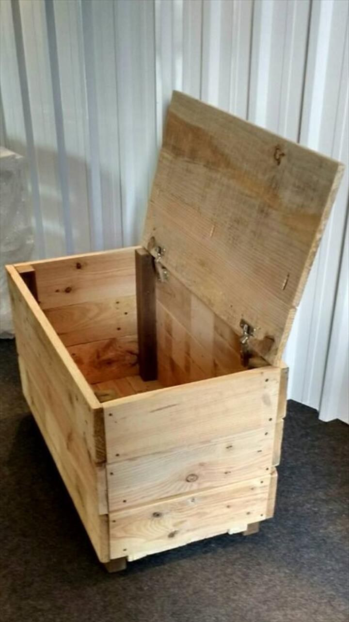 Best ideas about DIY Wood Storage Boxes
. Save or Pin Chest Made of Pallet Wood Now.