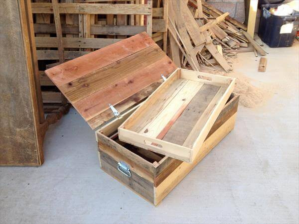 Best ideas about DIY Wood Trunk
. Save or Pin Wooden Pallet Bath Tub Tray Now.