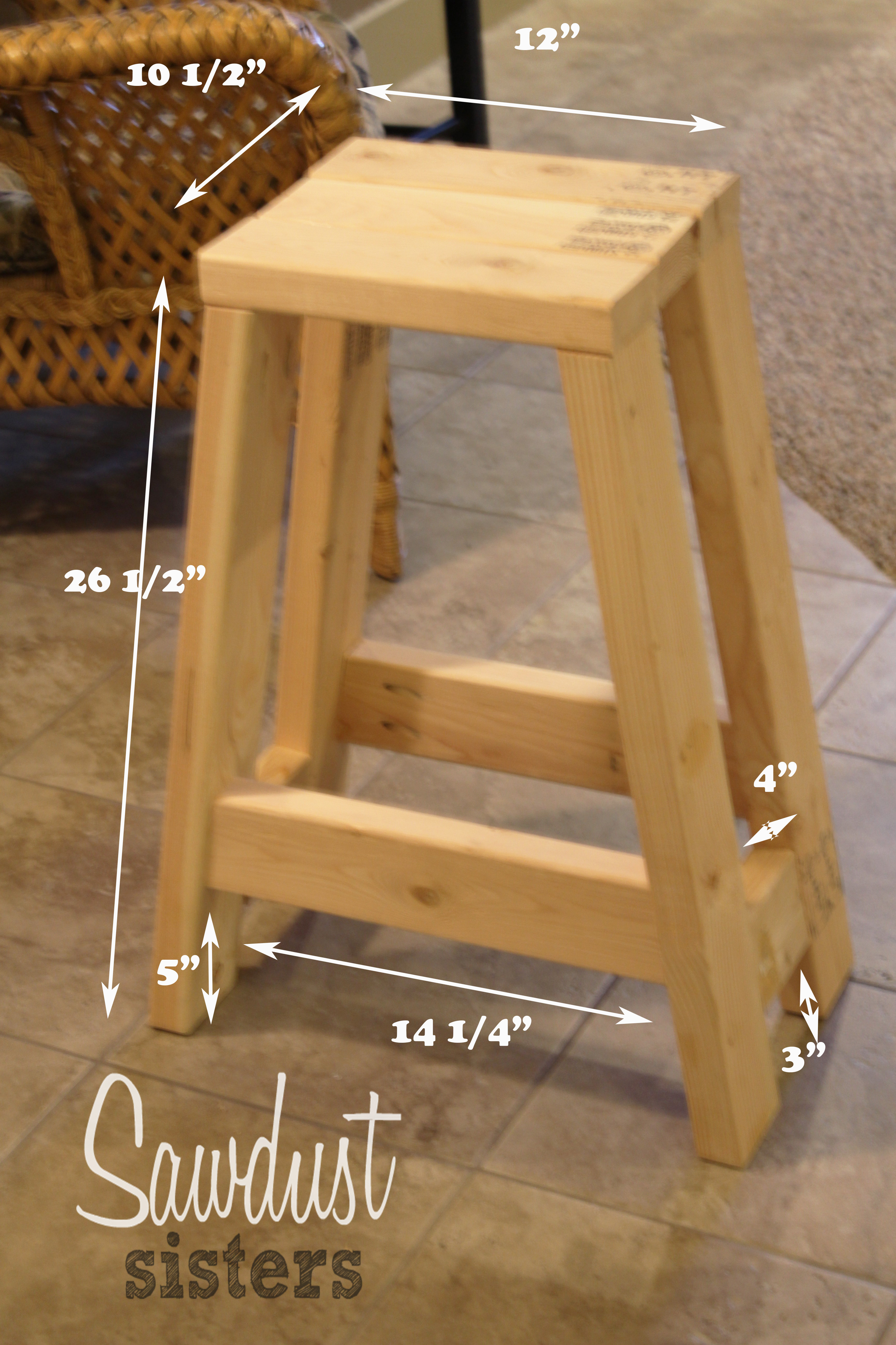 Best ideas about DIY Wooden Bar Stools
. Save or Pin Build a Barstool Using ly 2x4s Sawdust Sisters Now.