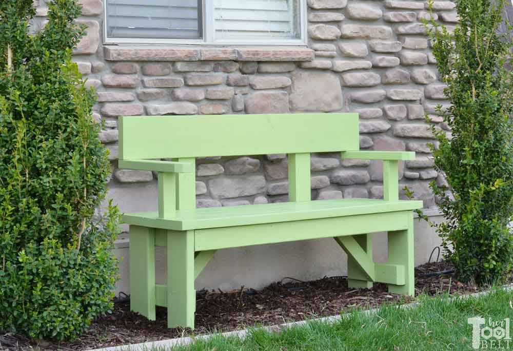 Best ideas about DIY Wooden Bench With Back
. Save or Pin DIY Wood Bench with Back Plans Her Tool Belt Now.