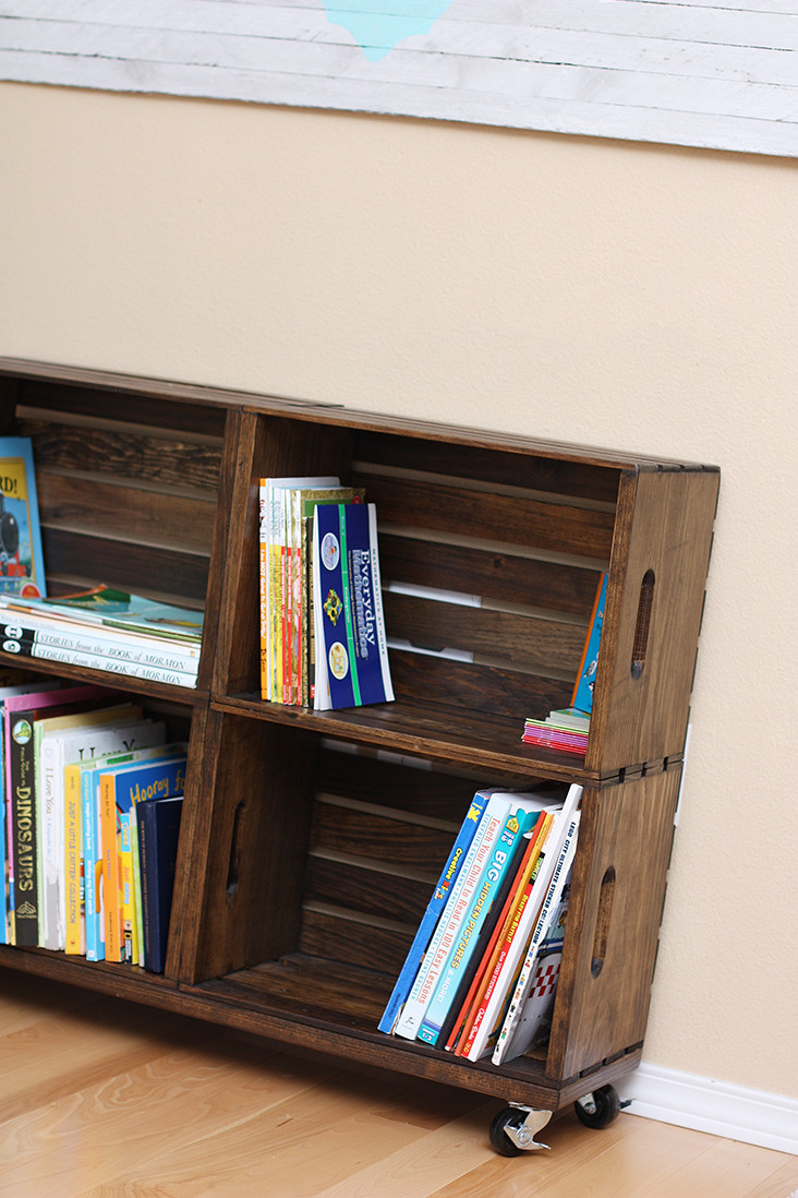 Best ideas about DIY Wooden Bookshelves
. Save or Pin DIY Wood Crate Bookshelf Sew Much Ado Now.