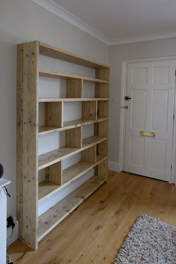 Best ideas about DIY Wooden Bookshelves
. Save or Pin reclaimed wooden bookcase with vertical dividers Now.