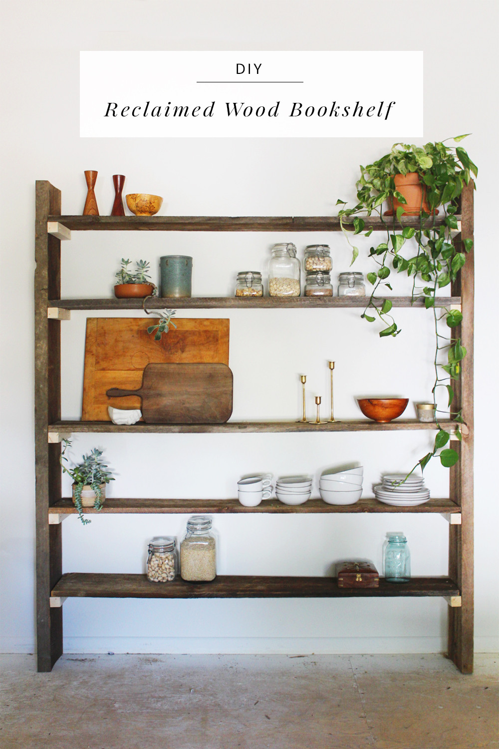 Best ideas about DIY Wooden Bookshelves
. Save or Pin DIY Reclaimed Wood Bookshelf by Anna Elyce Smith Now.