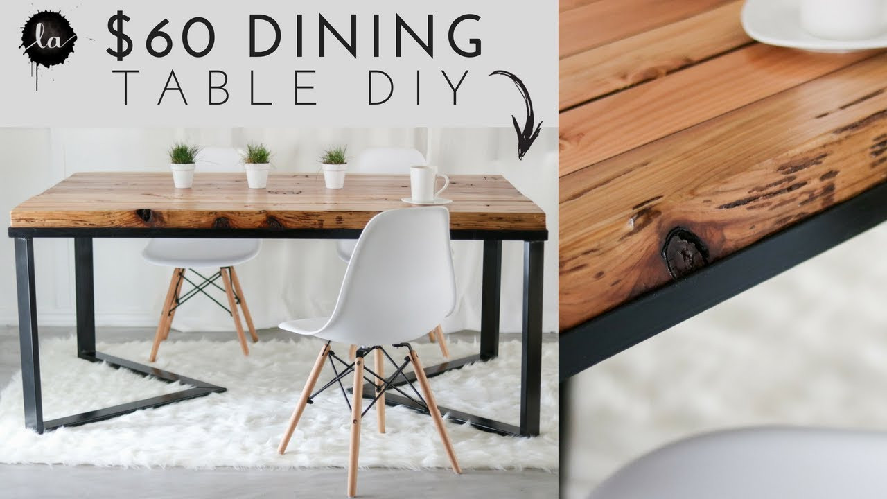 Best ideas about DIY Wooden Dining Table
. Save or Pin DIY Scandinavian Dining table Wood & Metal Now.