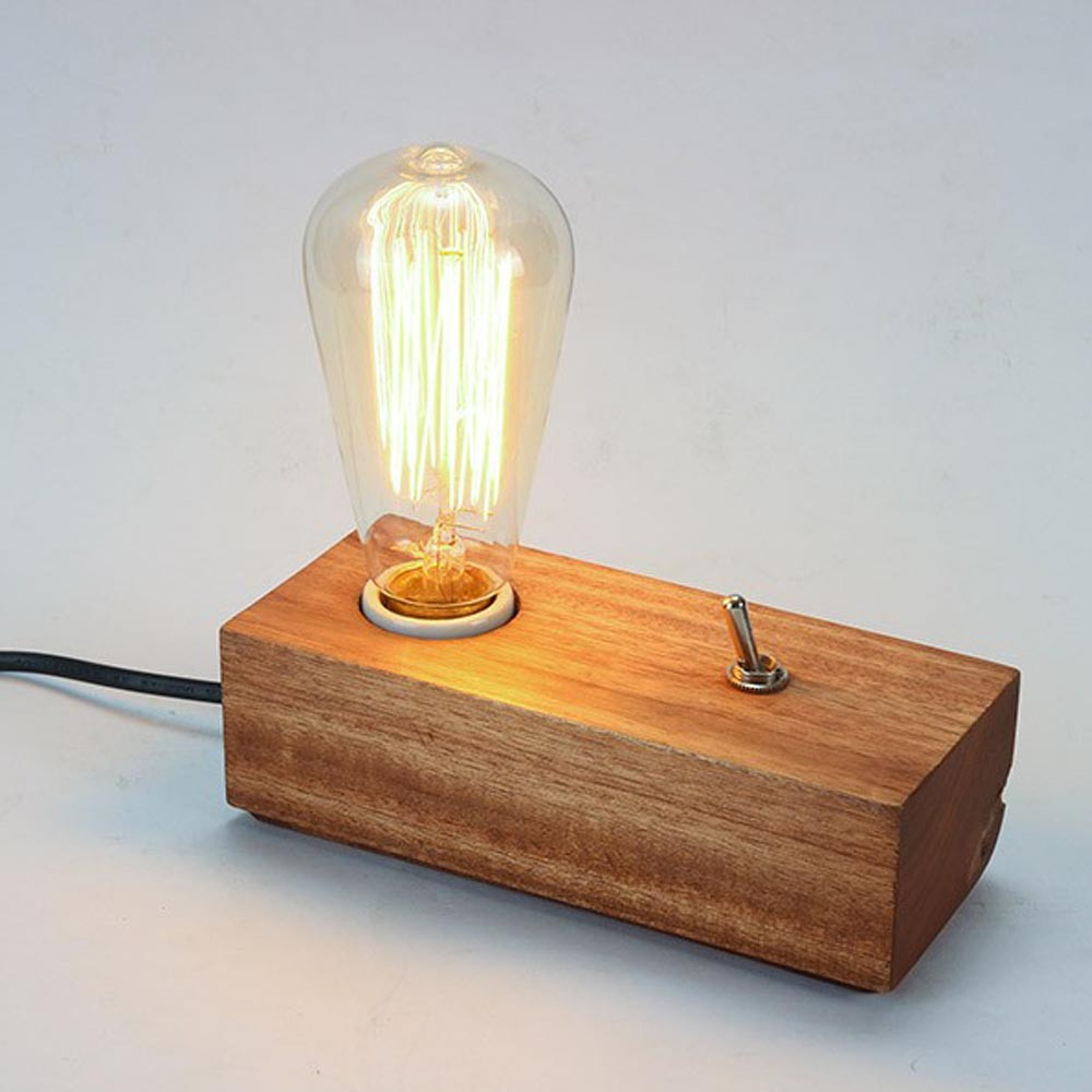 Best ideas about DIY Wooden Lamp
. Save or Pin Fashion DIY Bedroom Modern Edison Wooden Table Lighting Now.