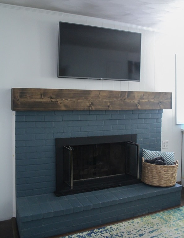 Best ideas about DIY Wooden Mantel
. Save or Pin DIY rustic fireplace mantel the cure for a boring Now.