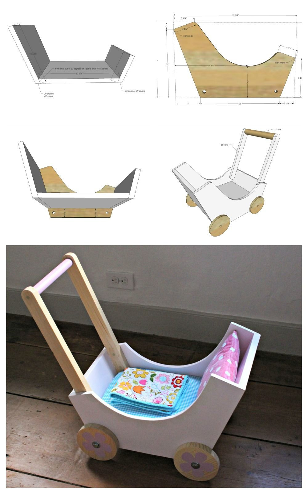 Best ideas about DIY Wooden Toys Plans
. Save or Pin DIY wood stroller plans Toy Tutorials Pinterest Now.