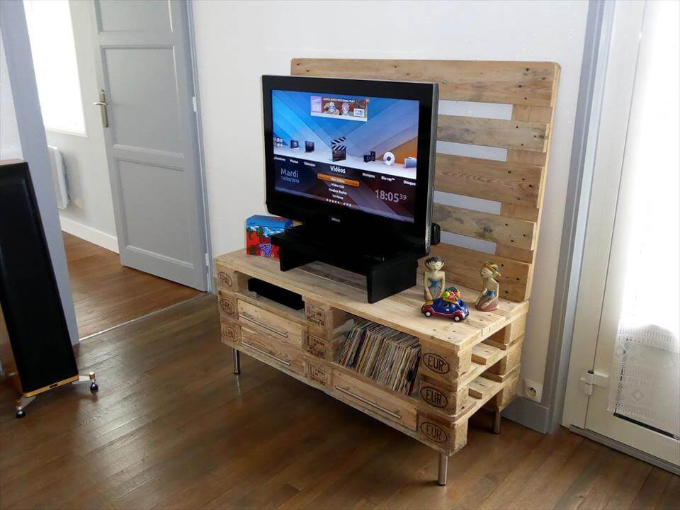 Best ideas about DIY Wooden Tv Stand
. Save or Pin Wood Pallet TV Stand with Storage Now.