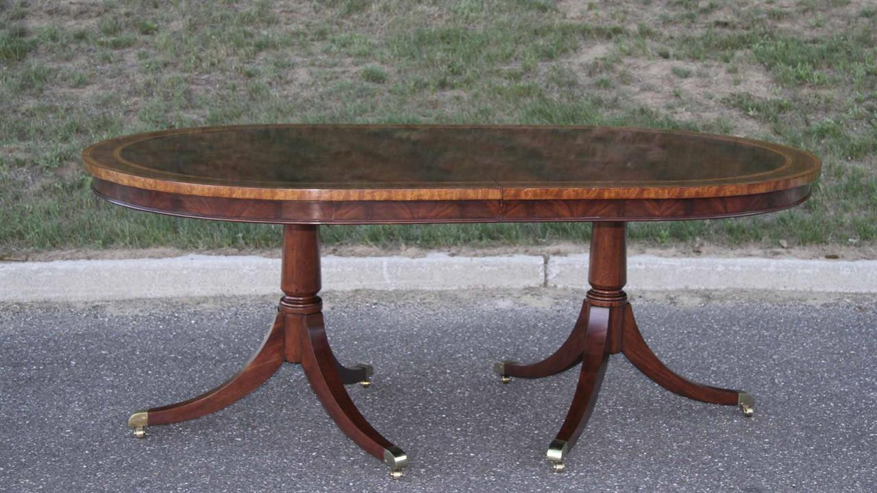 Best ideas about Double Pedestal Dining Table
. Save or Pin Oval Mahogany Double Pedestal Dining Room Table with Now.