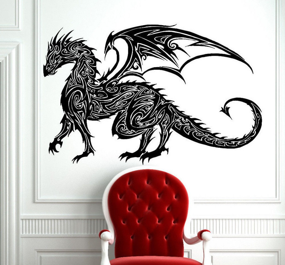 Best ideas about Dragon Wall Art
. Save or Pin Tribal Tattoo Classic Chinese Dragon Wall Decal Sticker Now.