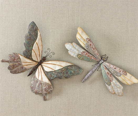 Best ideas about Dragonfly Wall Art
. Save or Pin BUTTERFLY DRAGONFLY WALL ACCENT 2 PC SET EMBOSSED METAL Now.