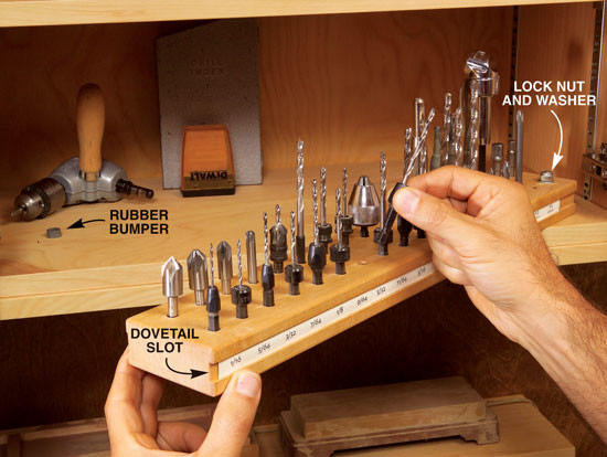 Best ideas about Drill Bit Organizer DIY
. Save or Pin 6 Storage Solutions You Can Build Into Any Cabinet Now.