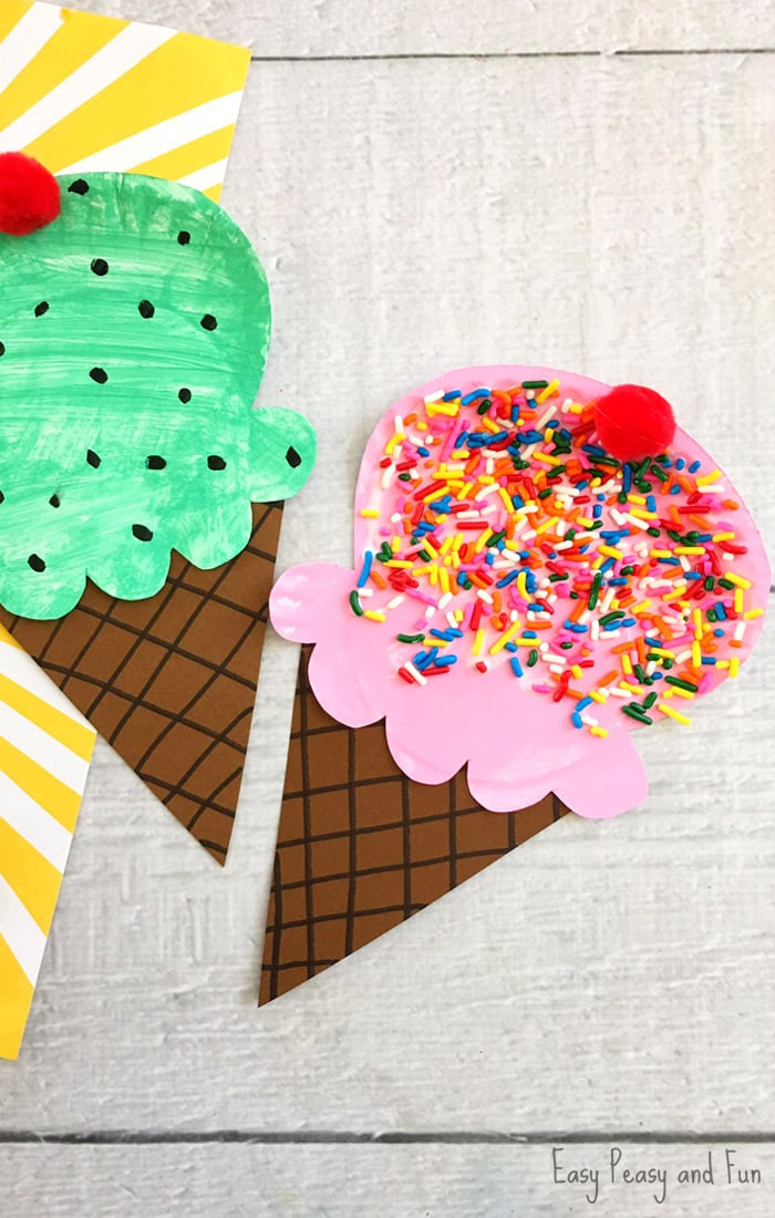 Best ideas about Easy Arts And Crafts For Toddlers
. Save or Pin Paper Plate Ice Cream Craft Summer Craft Idea for Kids Now.