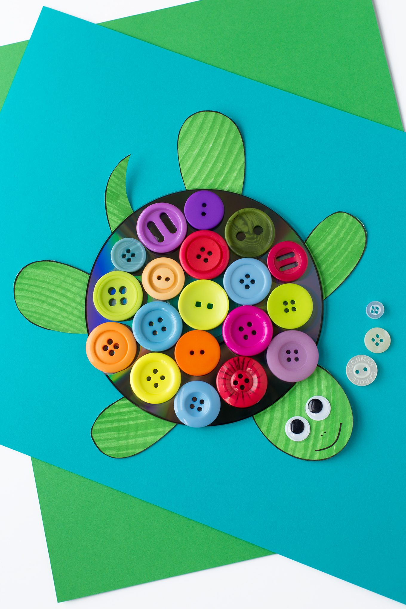 Best ideas about Easy Craft For Toddlers
. Save or Pin Colorful CD & Button Turtle Craft for Kids Now.