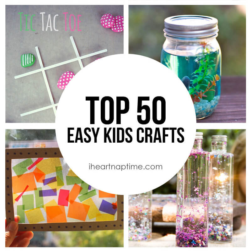 Best ideas about Easy Crafts For Kids To Do At Home
. Save or Pin 50 Fun & Easy Kids Crafts I Heart Nap Time Now.