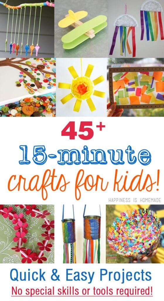 Best ideas about Easy Crafts To Make For Kids
. Save or Pin 45 Quick & Easy Kids Crafts that ANYONE Can Make Now.