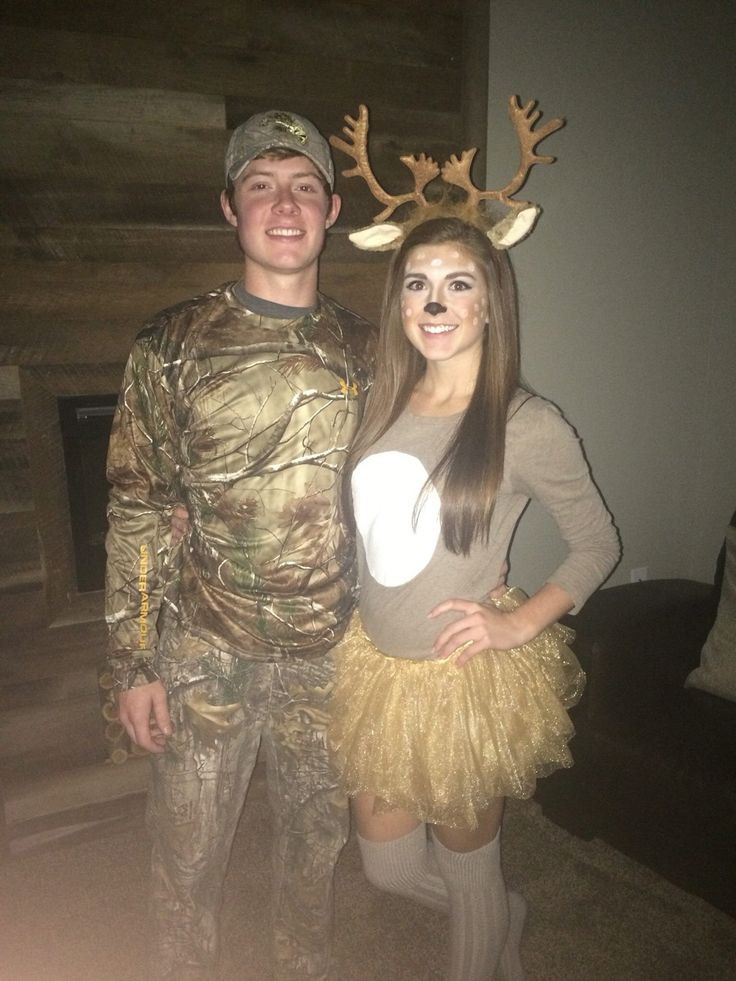 Best ideas about Easy DIY Couples Costumes
. Save or Pin Couples Halloween costume idea Deer and Hunter Now.